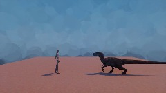 Dinosaur attack test animation