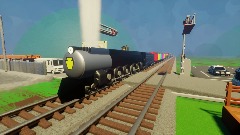 Steamliner hauling a heavy Freight train