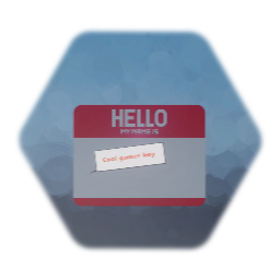 HELLO MY NAME IS cool gamer boy   |  STICKER