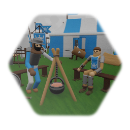 Medieval military camp props