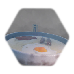 Fried egg sausage and bacon