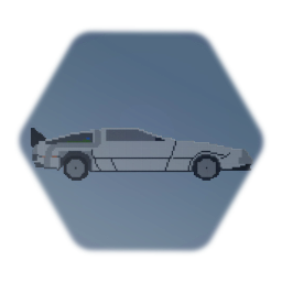 2D Pixel Art Delorean Sprite (side view)