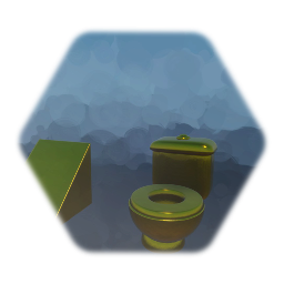 Gold toilet and ramps