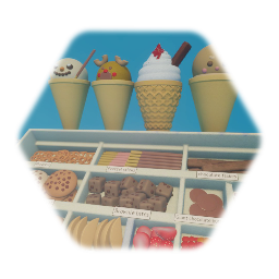 Seasonal  Ice creams +  toppings