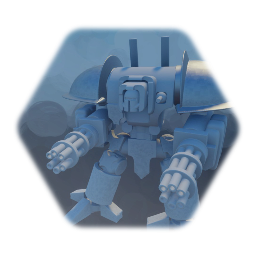 Knight with duel miniguns