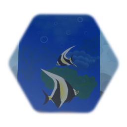 Painting with Pointy Striped Fishies