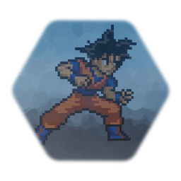 Goku animated pixel art