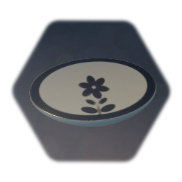 Porcelain Serving Platter with Flower Design