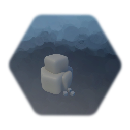 Cartoon Rock with graffiti on the back