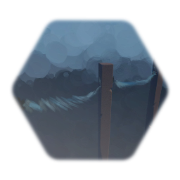 Small rope-linked fence section