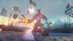 Searching for minerals.