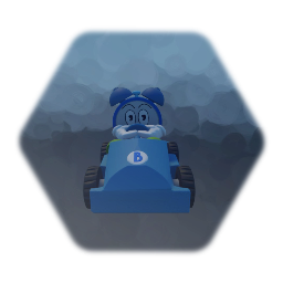 Mr blue clock in a go Kart [MRR speed Kart circuit]