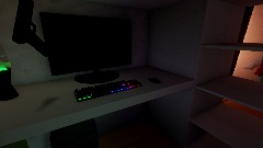 My room but with pc gaming setup (vr (WARNING furry in closet)