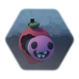 Apple with Happy Worm