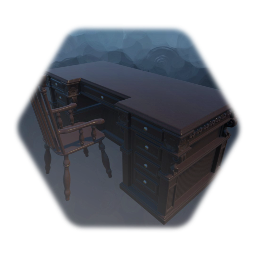 Antique Desk + Chair