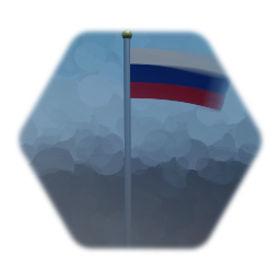 Russian flag post
