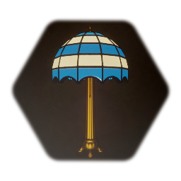 Stained Glass Lamp - Blue & White Glass