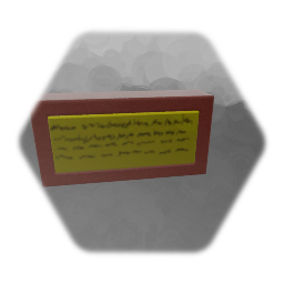 Plaque with scribbles