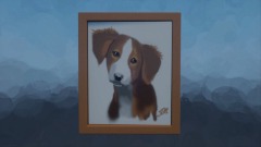 Painting of a puppy
