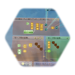 手動セーブとセーブ場所にテレポートする回路