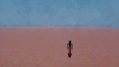 Papyrus running in a desert