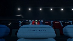 Luigi goes to movie theater.