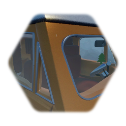 Remix of 70's Van Sculpture with Text Box windows