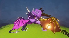 Spyro and Cynder: hug at sunset