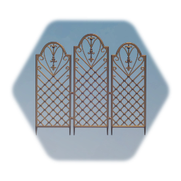 Garden Trellis, Bronze Scrolls