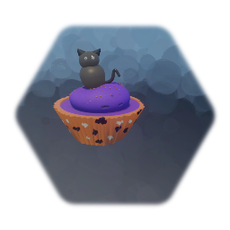 Halloween Spooky Cupcake Cat
