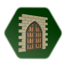 Gothic Interlocking Archway Wall & Non-Interactive Doors