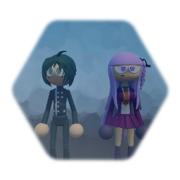 Suichi Saihara and Kyoko Kirigiri