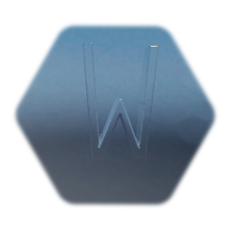 "W" (one block) metal letter
