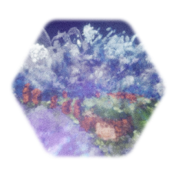 Wave crashes into shore