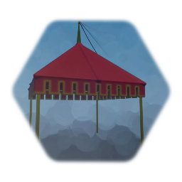 Festive Red and Gold Tent