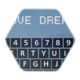 Sculpted text to bake Keyboard