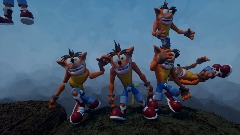 Stupid Crash Bandicoots fall off a cliff