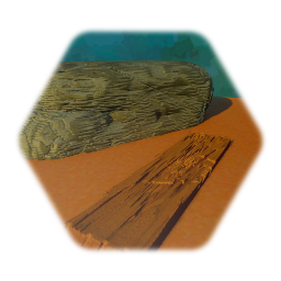 Realistic  Wood and rock