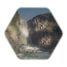 Craggy Cliff Waterfall Sample