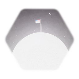 Moon with stars and american flag