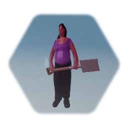 Person Holding Spade