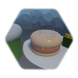 Soda and fry's and cheese berger