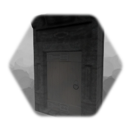 Amnesia asset: Stone doorway with wooden door 1