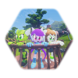 Lilac and her Friends especially Me and Evil Sackboy!