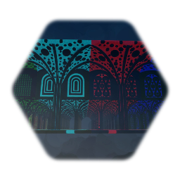 Crazy Color  Cathedral Coulomb Pillar and 2 double sidedWalls