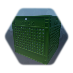 Milk Crate - Green Plastic - (Single Sculpt) (Low Thermo)