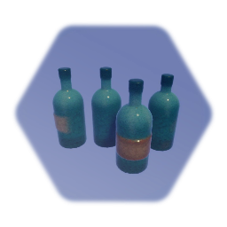 4 Glass bottles - TCWW018