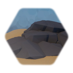 Beach rock formation (brown)