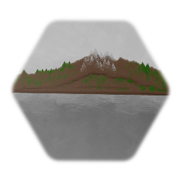 Snowy peak backdrop 2D