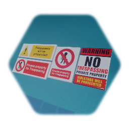 Trespassing Warning Signs